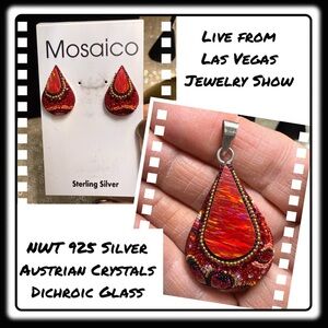 NWT Mosaico Austrian Crystal pendant necklace & earrings 💕💕 new line! 💕💕